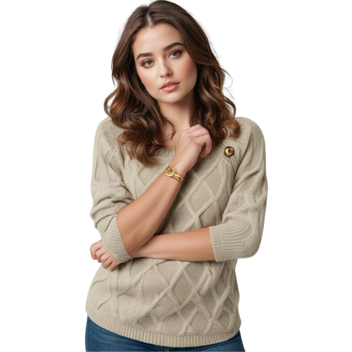 Elise Cable Sweater – Een trui vol samen geweven warmte! - Modenta