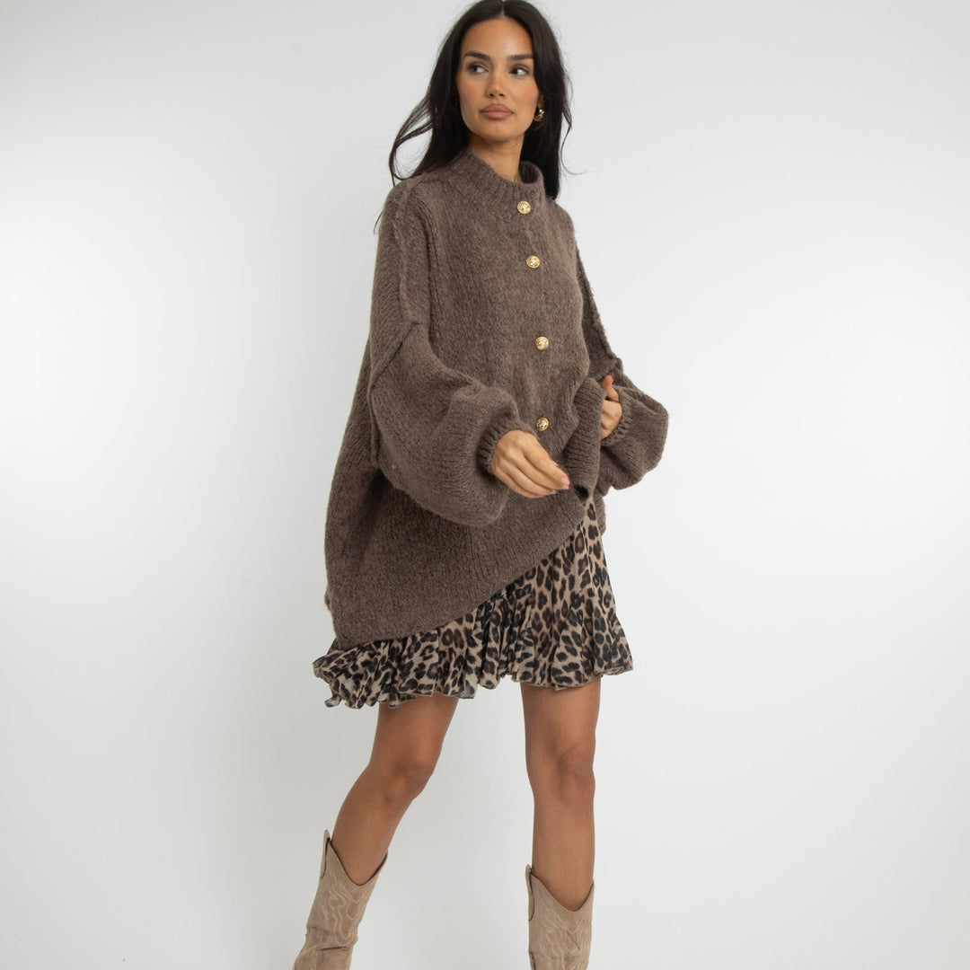 CozyKnit Luxe Vest - Modenta