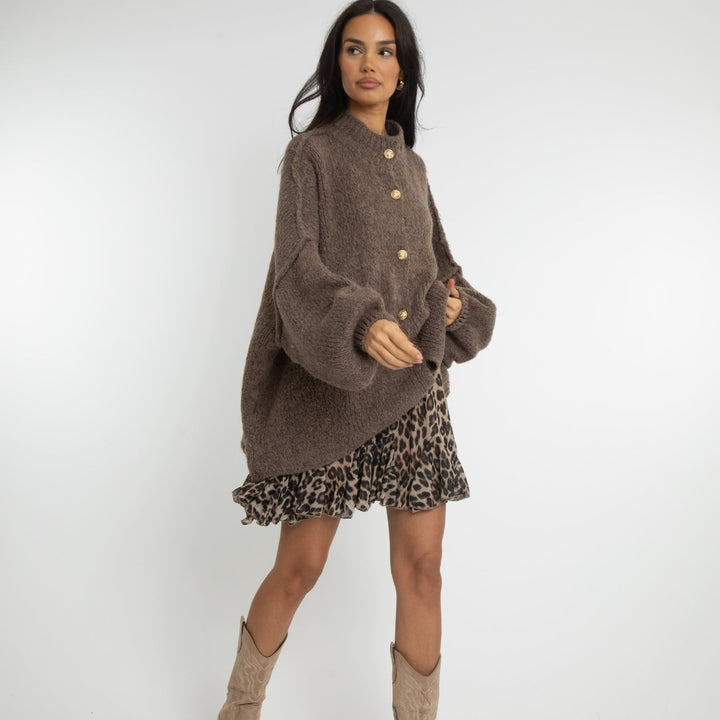 CozyKnit Luxe Vest - Modenta