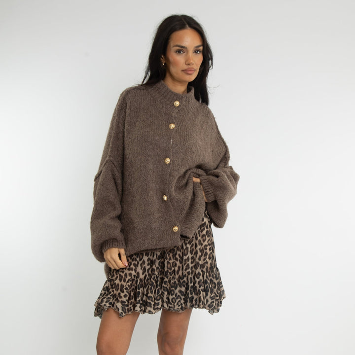 CozyKnit Luxe Vest - Modenta