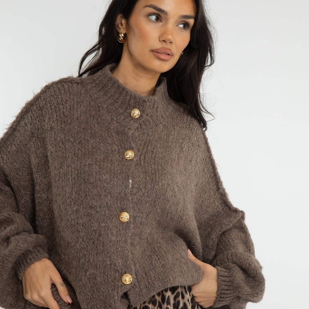 CozyKnit Luxe Vest - Modenta