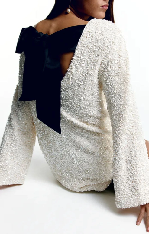 Gloria Glitter Jurk - Modenta