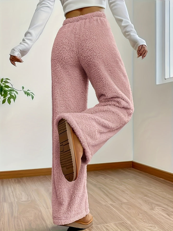 Olivia Fuzzy Sherpa Broek - Modenta