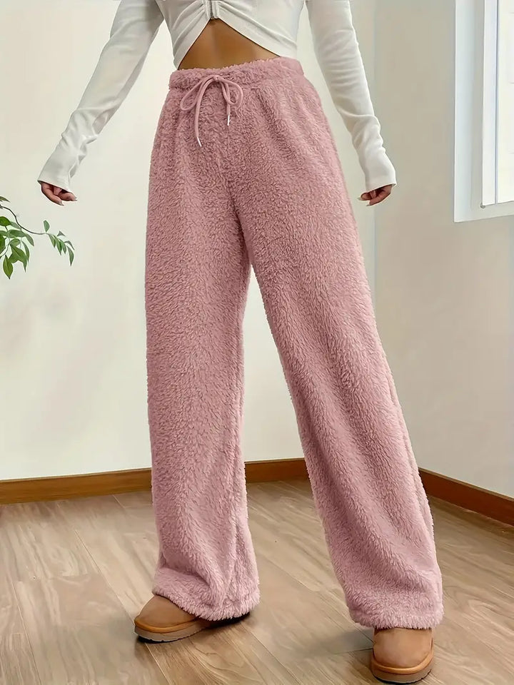 Olivia Fuzzy Sherpa Broek - Modenta