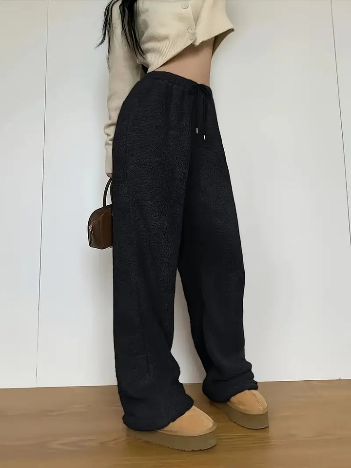 Olivia Fuzzy Sherpa Broek - Modenta