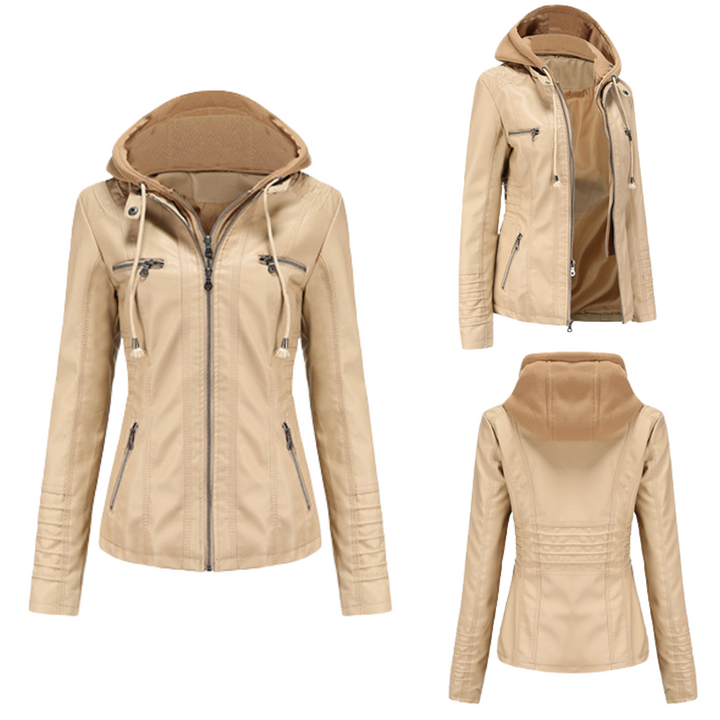 Avianna Vegan Leren Jas - Modenta