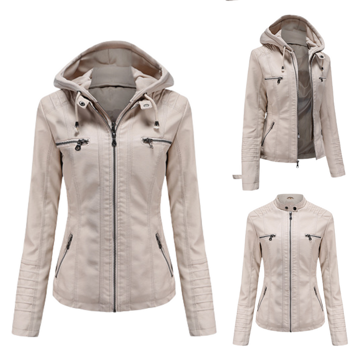 Avianna Vegan Leren Jas - Modenta