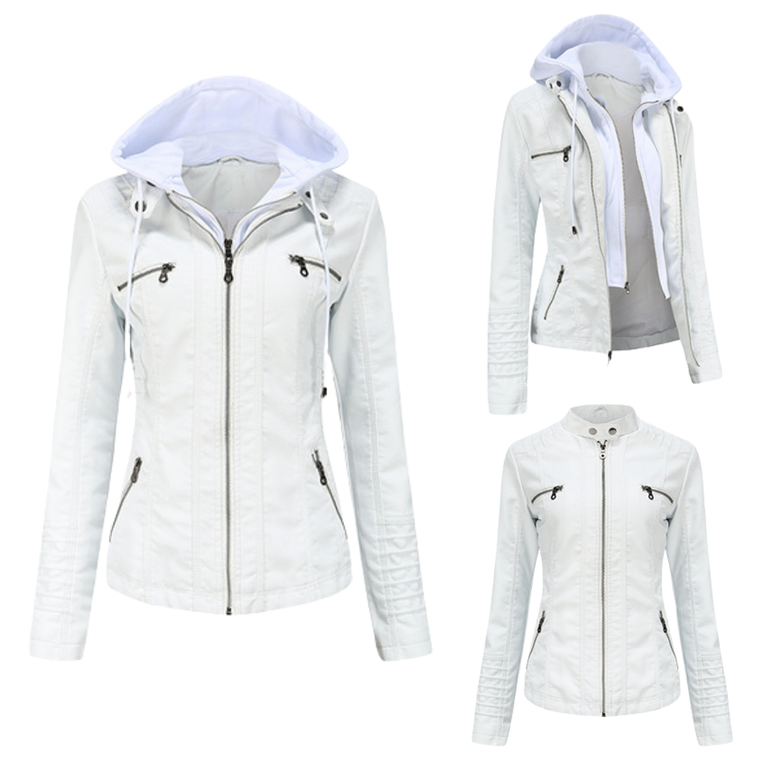 Avianna Vegan Leren Jas - Modenta