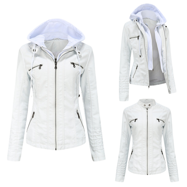 Avianna Vegan Leren Jas - Modenta