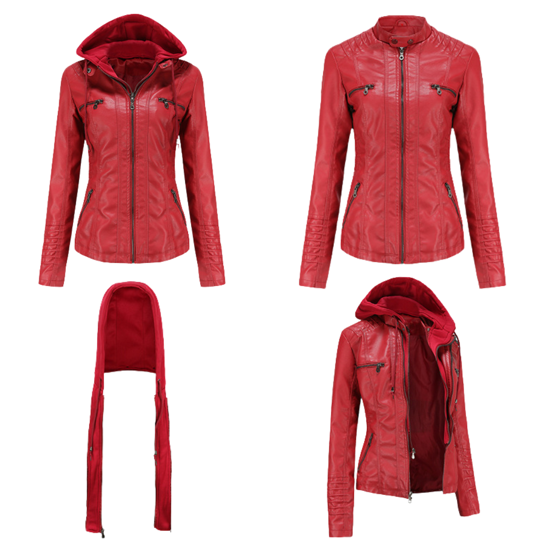 Avianna Vegan Leren Jas - Modenta