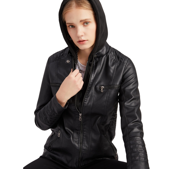 Avianna Vegan Leren Jas - Modenta