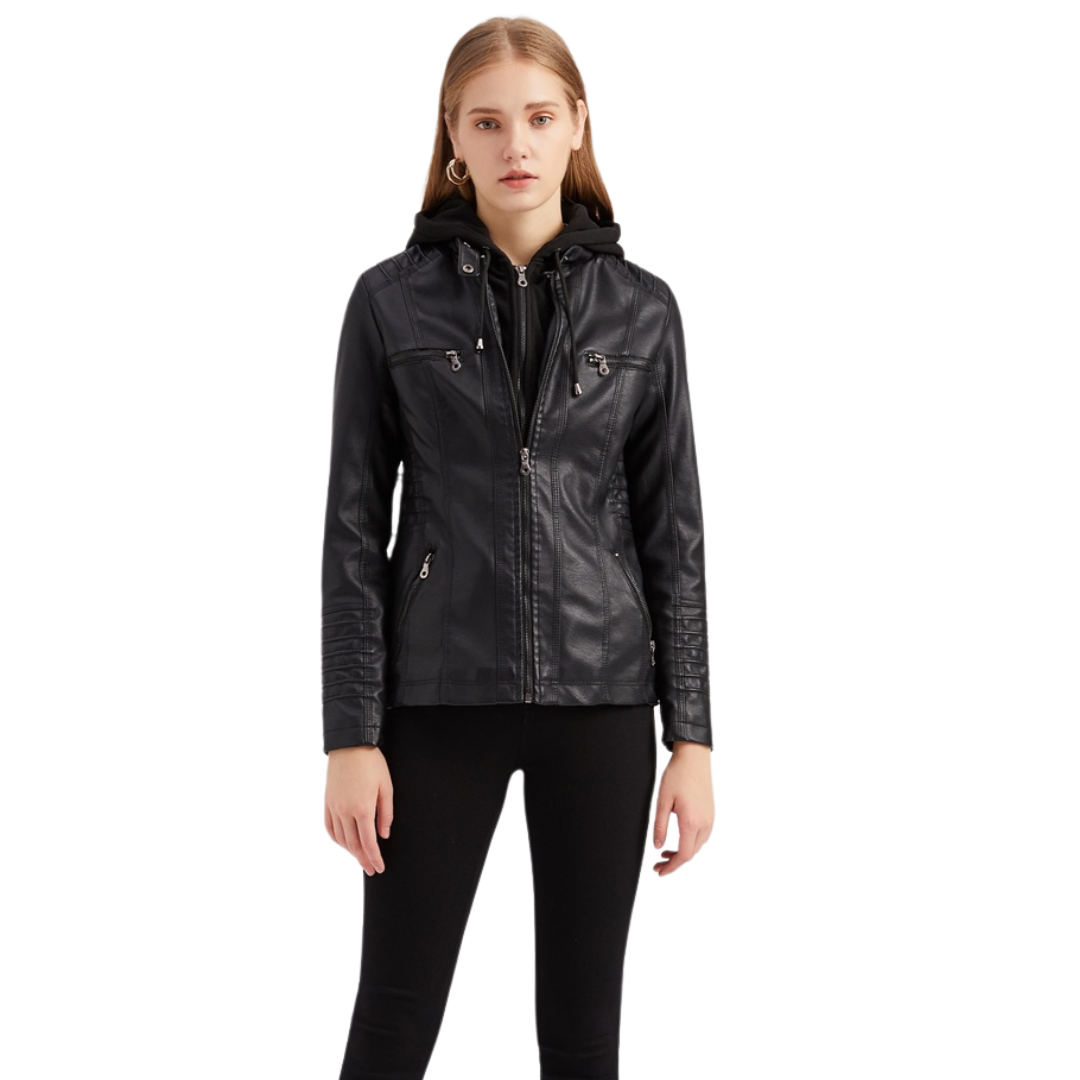 Avianna Vegan Leren Jas - Modenta