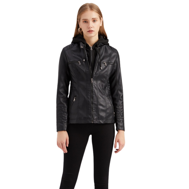 Avianna Vegan Leren Jas - Modenta