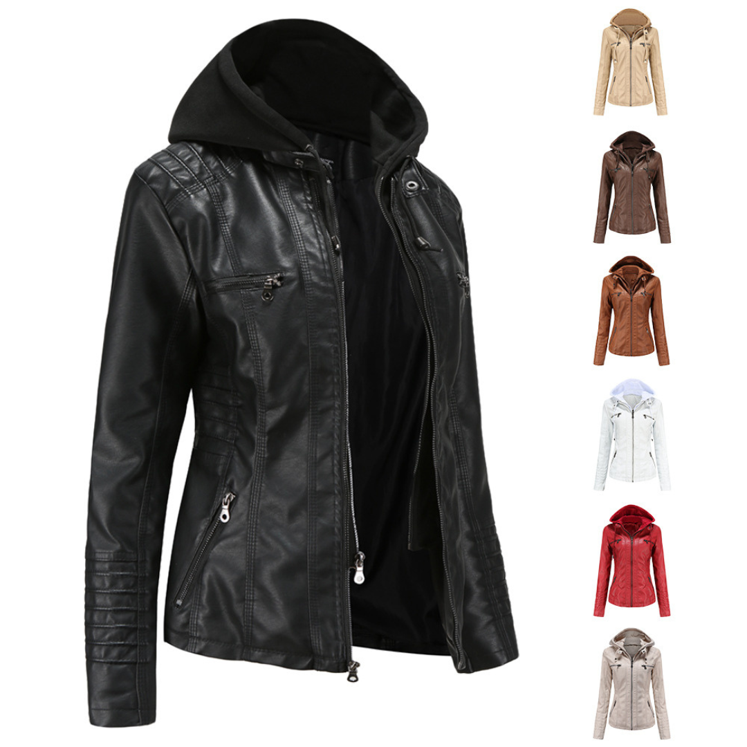 Avianna Vegan Leren Jas - Modenta