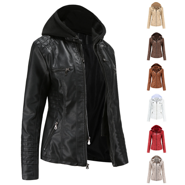 Avianna Vegan Leren Jas - Modenta