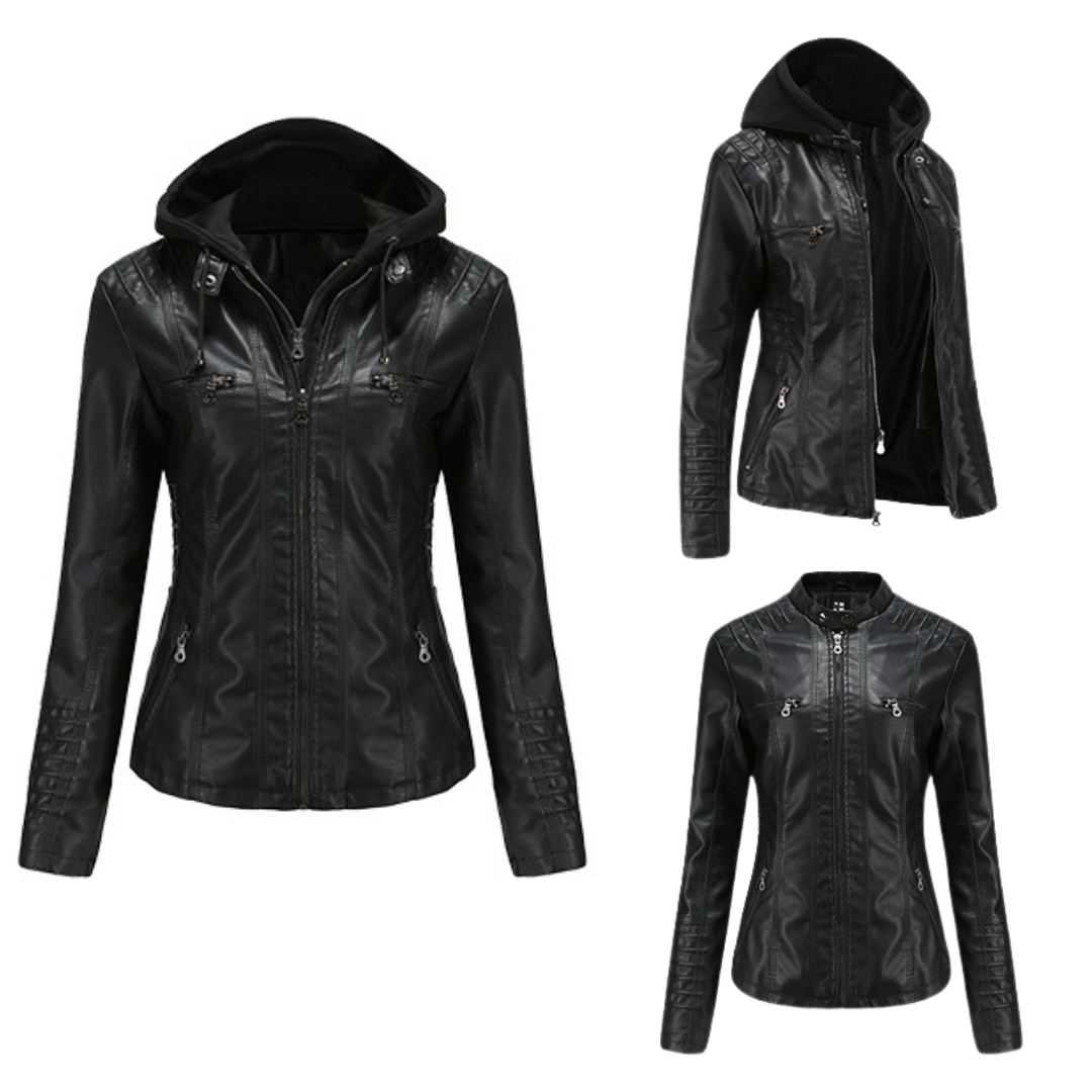 Avianna Vegan Leren Jas - Modenta