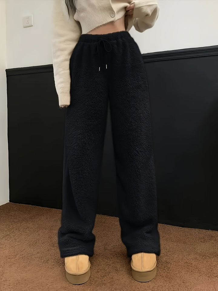 Olivia Fuzzy Sherpa Broek - Modenta