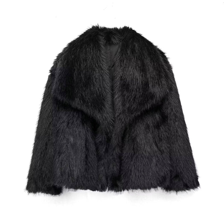 Julie Faux Fur Coat - Modenta