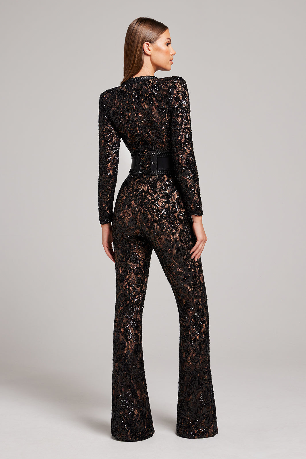 Isabelle Kanten Jumpsuit - Modenta