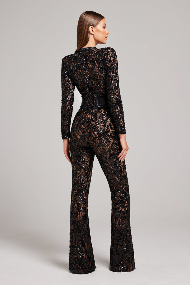 Isabelle Kanten Jumpsuit - Modenta