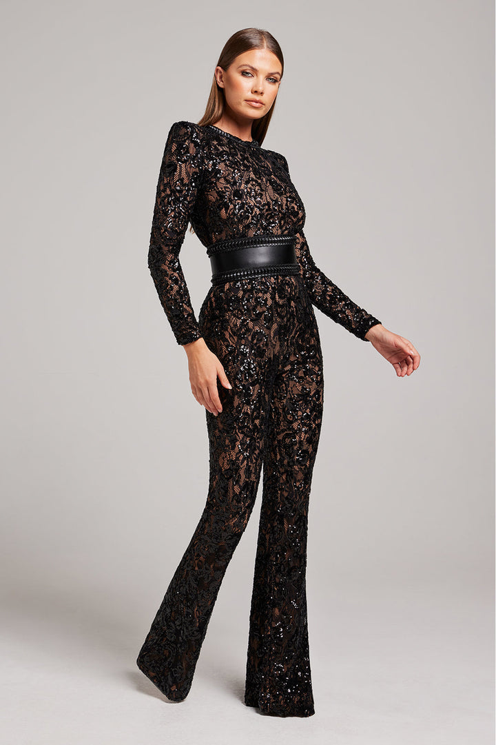 Isabelle Kanten Jumpsuit - Modenta
