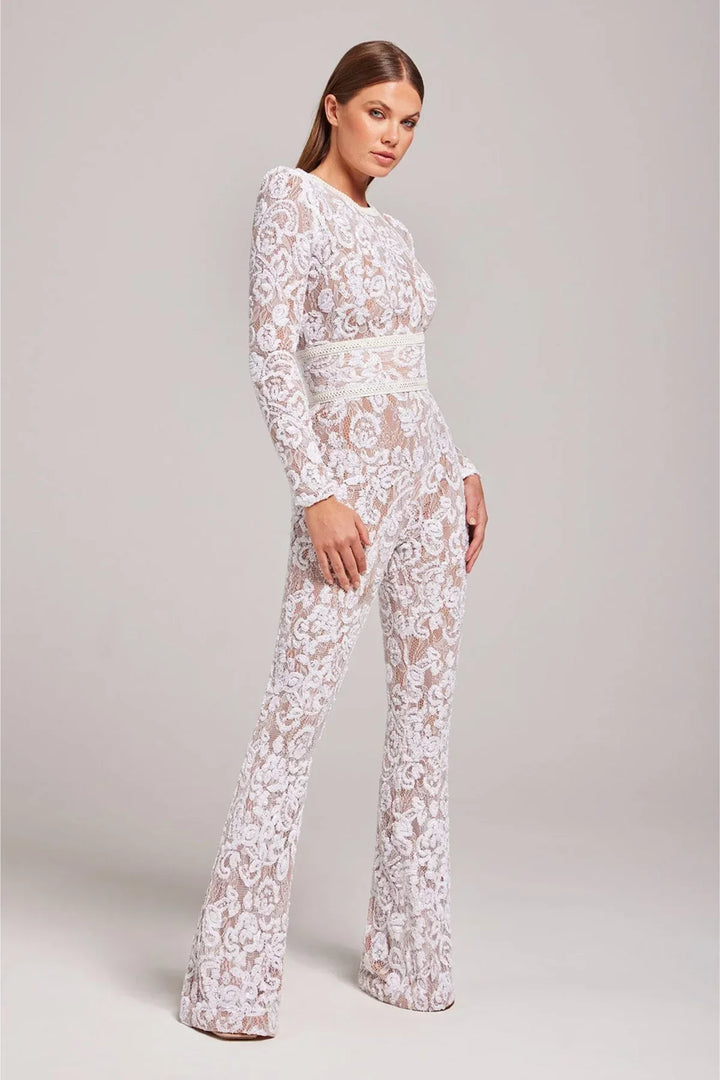 Isabelle Kanten Jumpsuit - Modenta