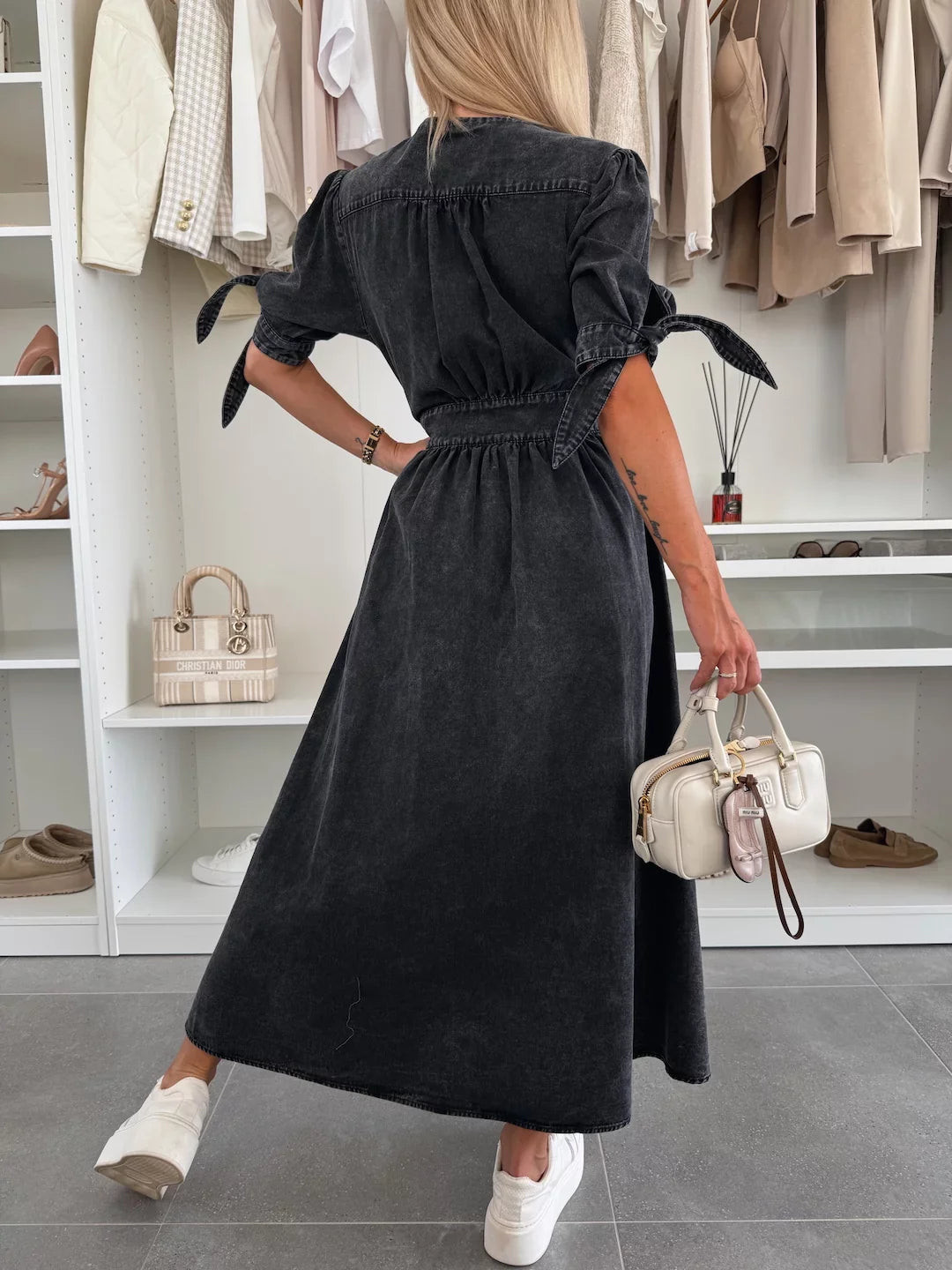 Ivanka | Stralende Denim-Jurk
