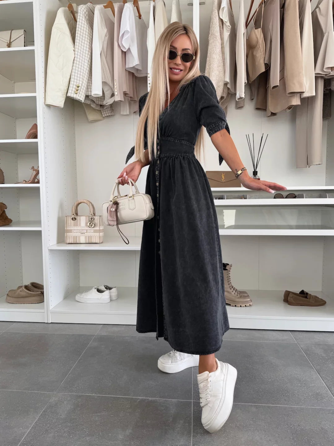 Ivanka | Stralende Denim-Jurk