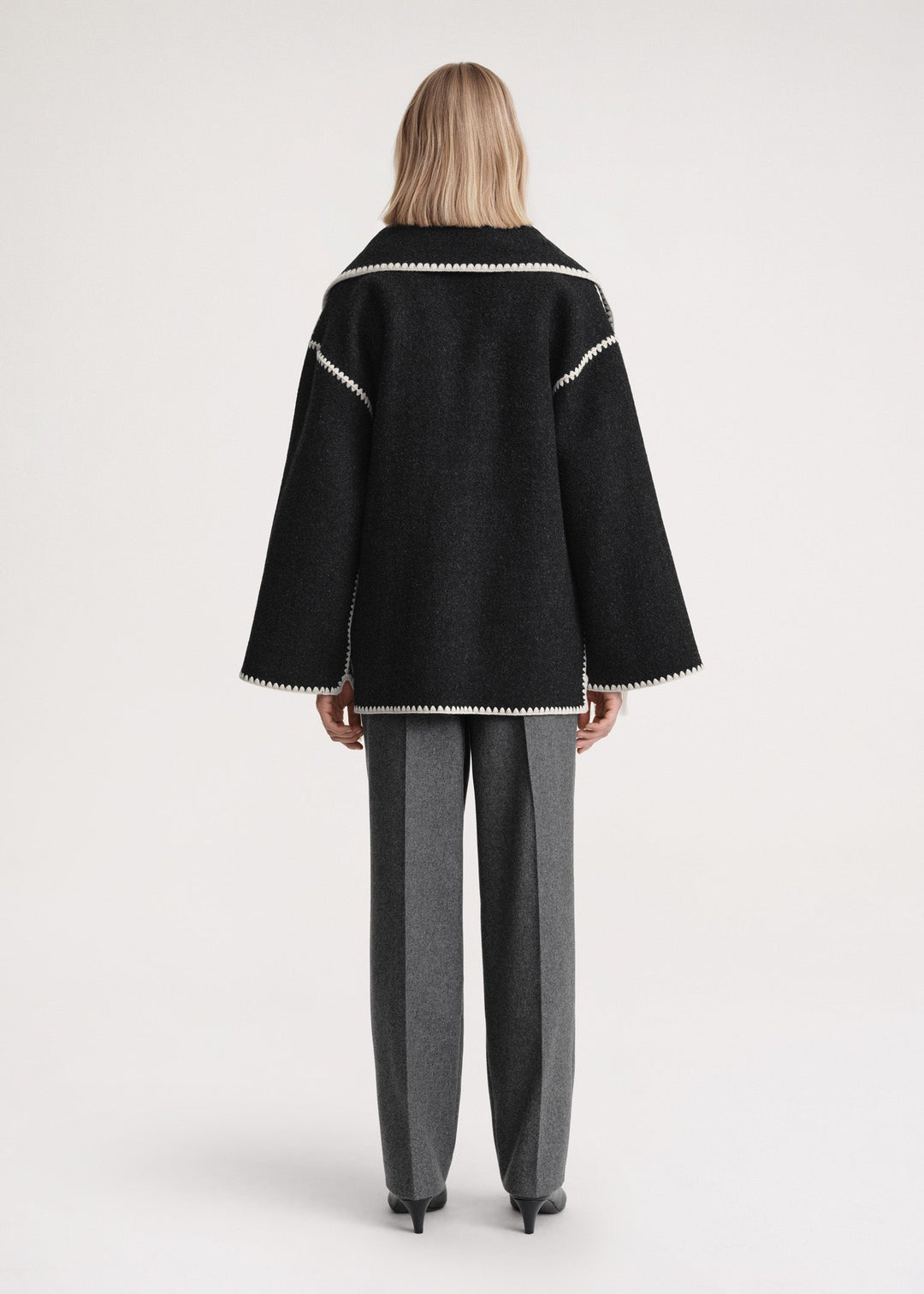 Maeve Elegante Scarf Coat - Modenta