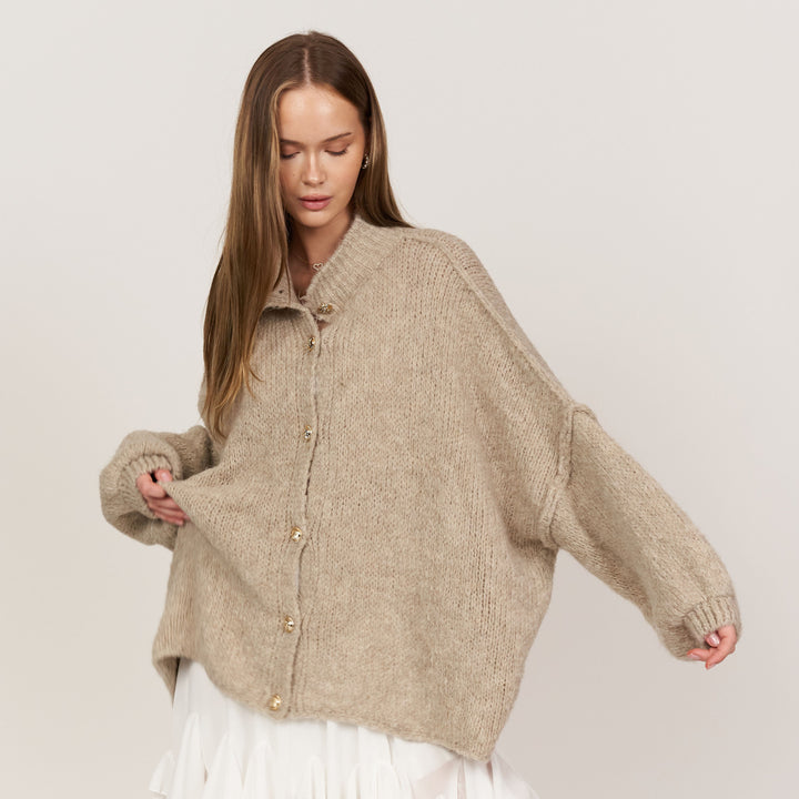 CozyKnit Luxe Vest - Modenta