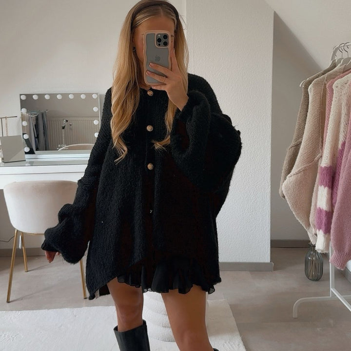 CozyKnit Luxe Vest - Modenta