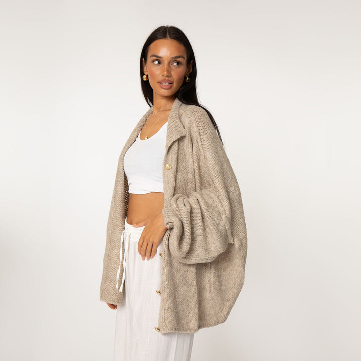 CozyKnit Luxe Vest - Modenta