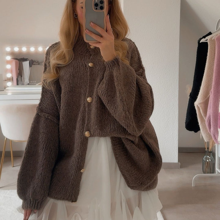 CozyKnit Luxe Vest - Modenta