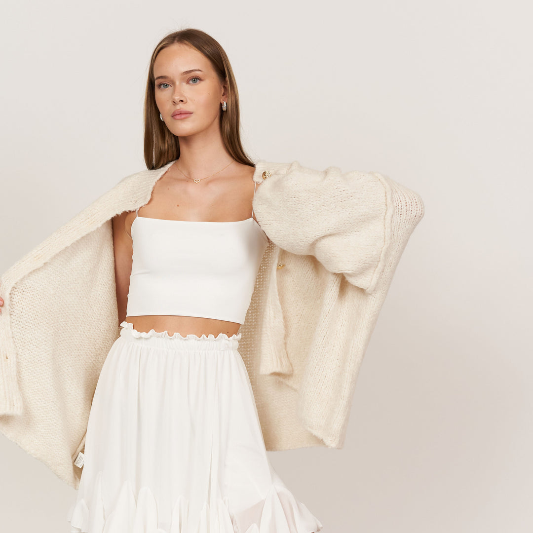 CozyKnit Luxe Vest - Modenta