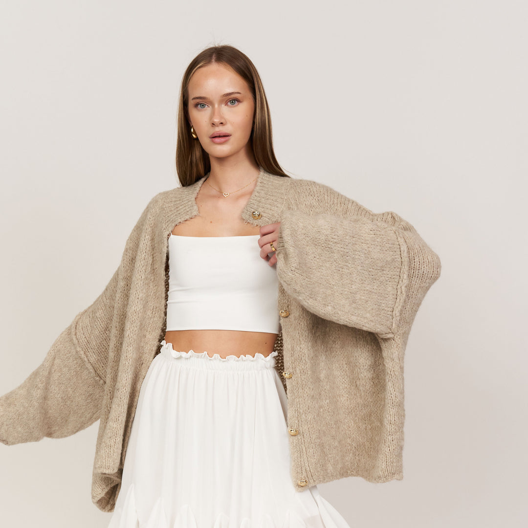 CozyKnit Luxe Vest - Modenta