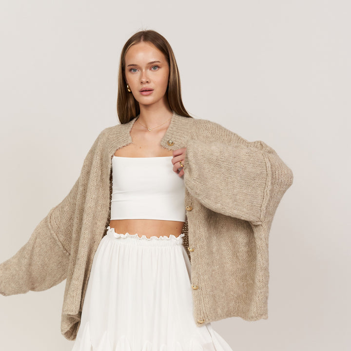 CozyKnit Luxe Vest - Modenta
